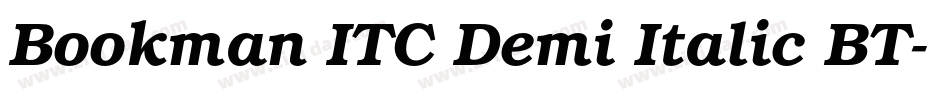 Bookman ITC Demi Italic BT字体转换